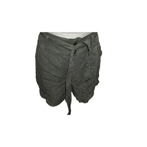 Abercrombie & Fitch Olive Green Utility Belted Shorts Women’s Size Large - Picture 1 of 4